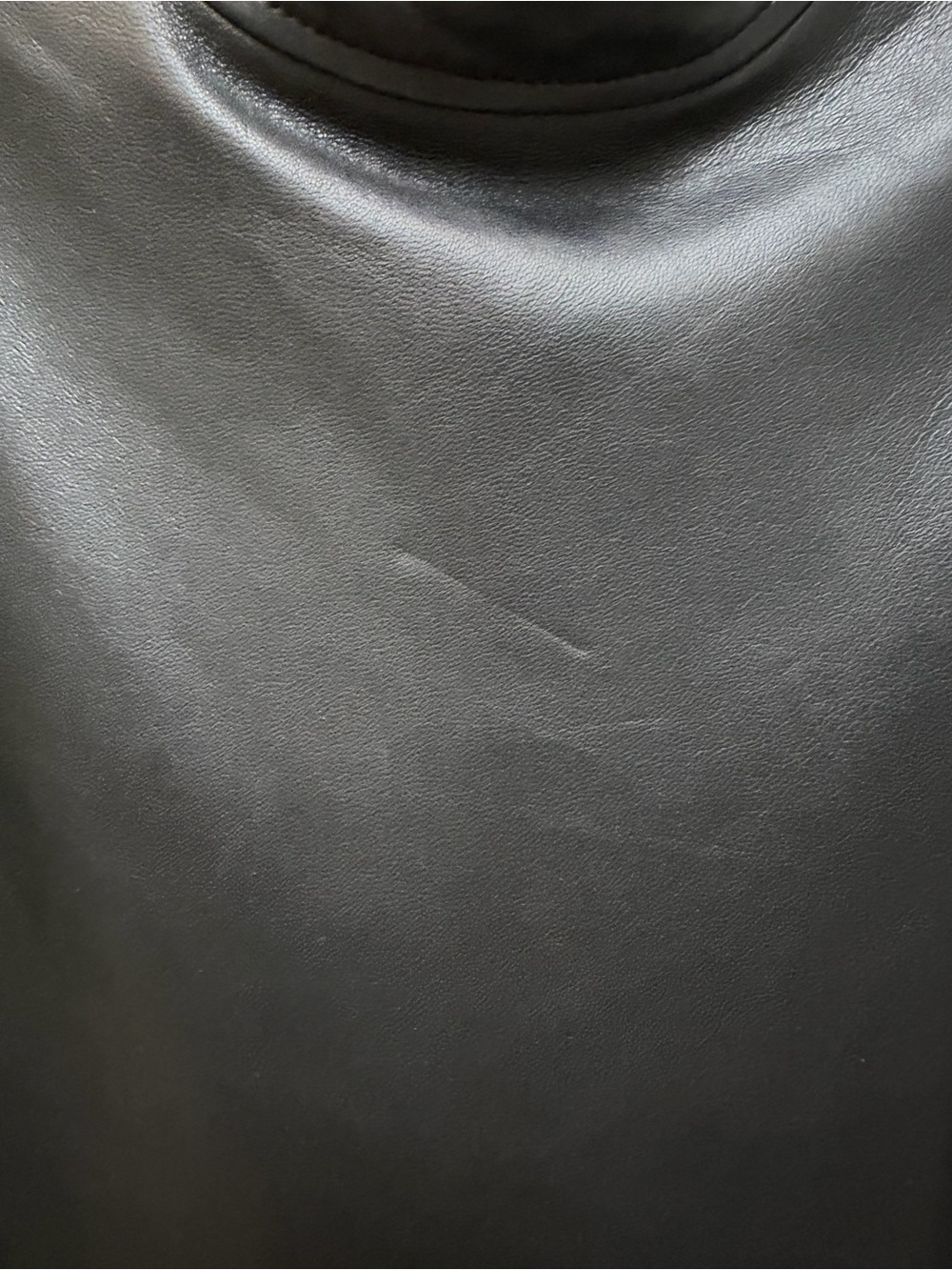 AS by DF Sleeveless Black Reclycle Leather Mini Dress - Picture 8 of 13